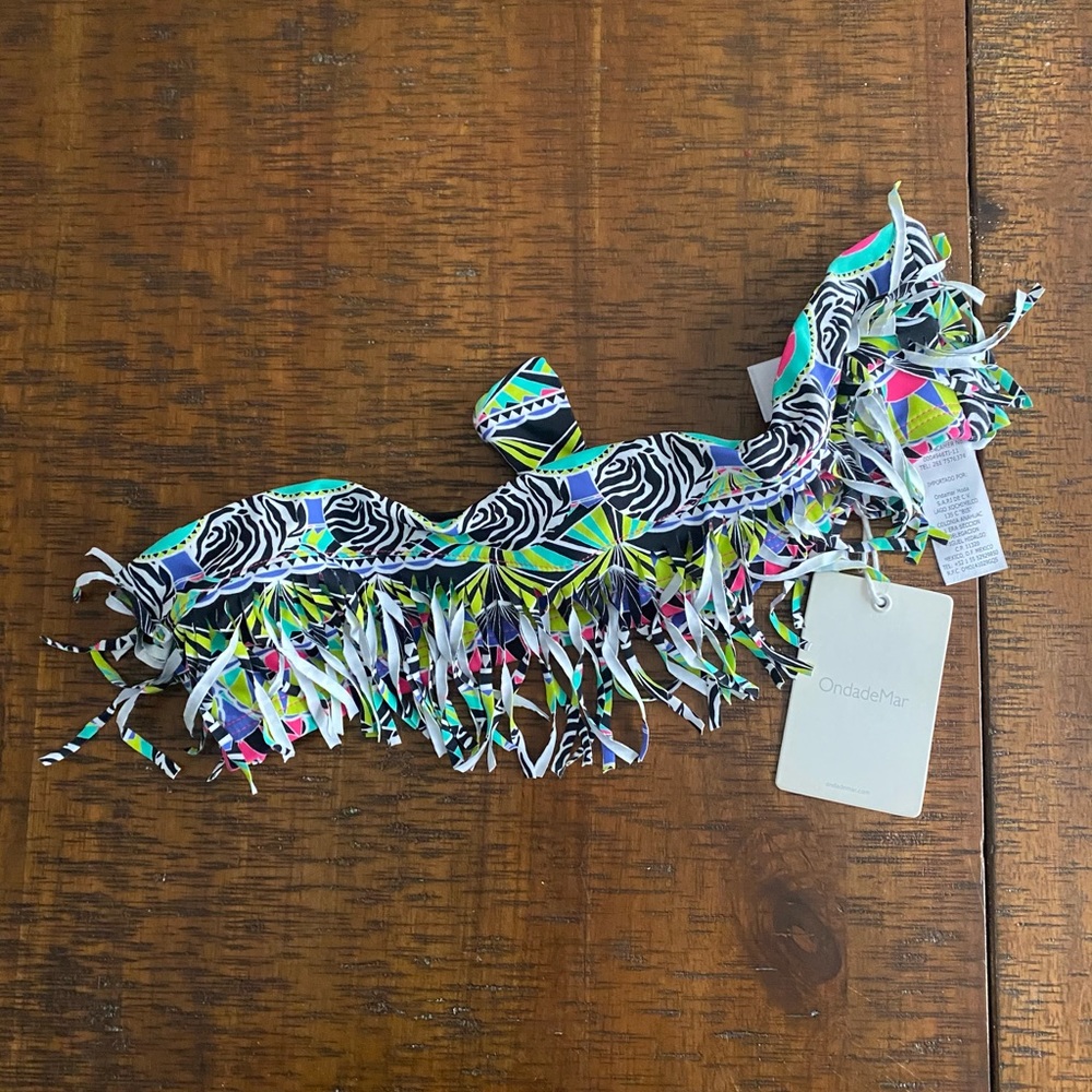 Ondademar fringe bikini top